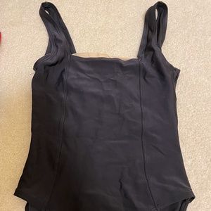 Degas French Square Neck size 0 Black Leotard